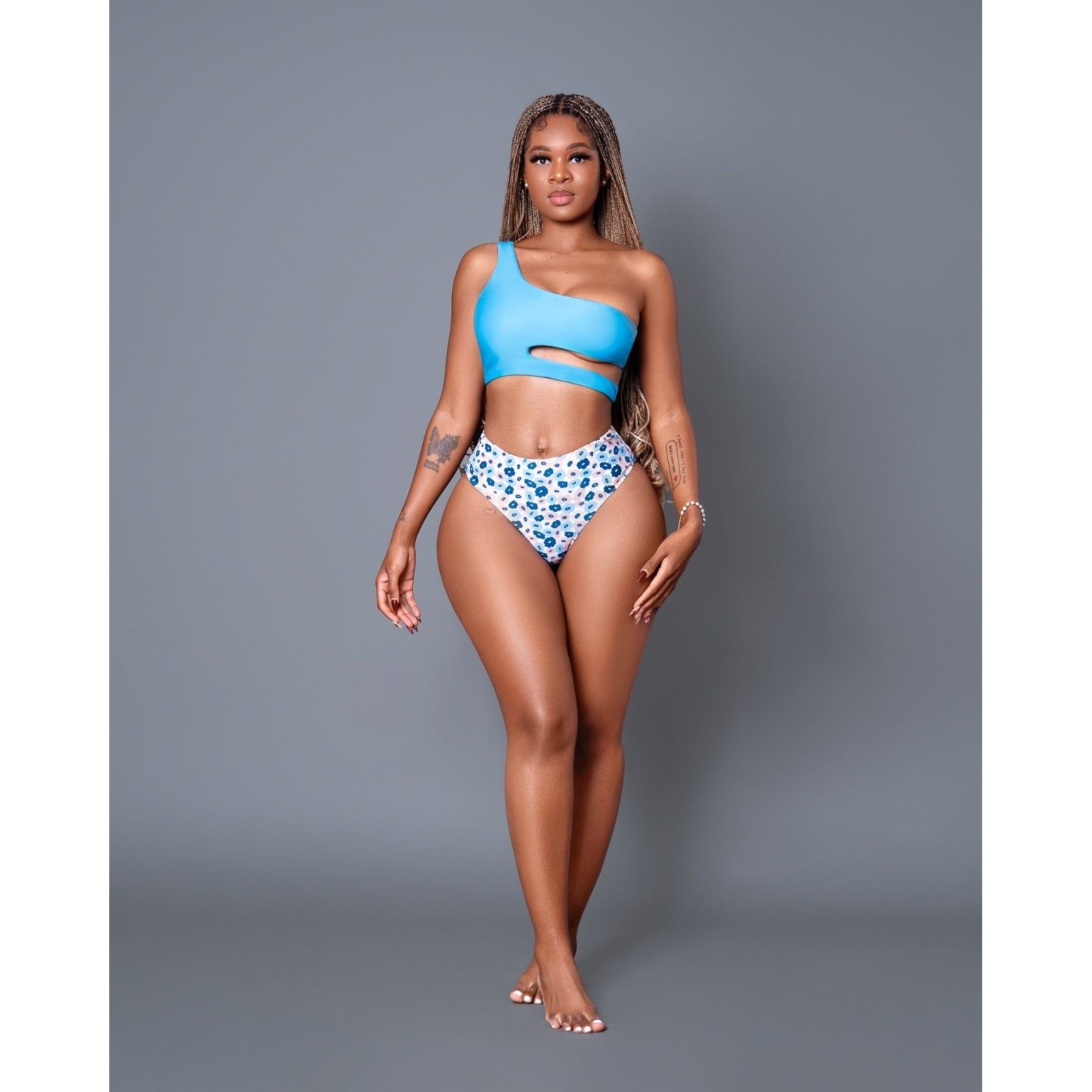 One Off-Shoulder Swimwear sexy bikini set.
