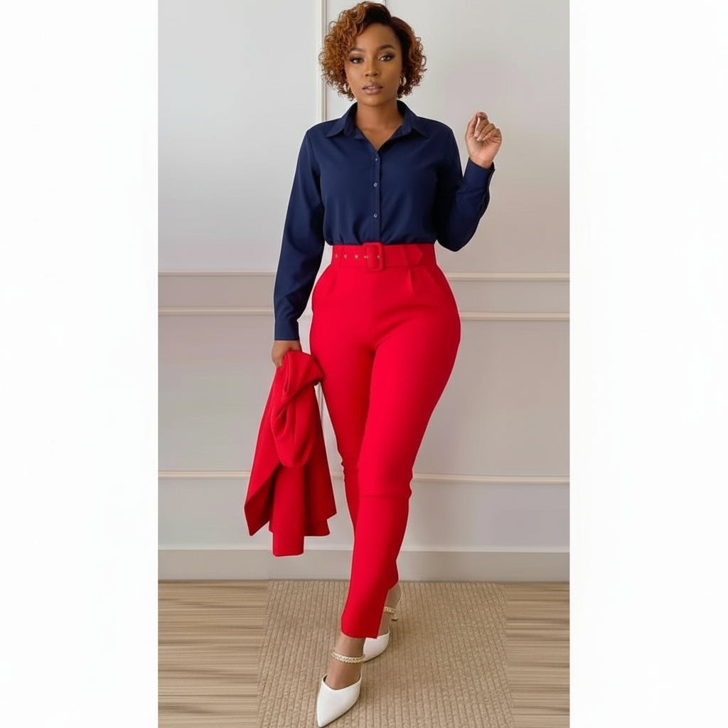 High Waisted Slim Pencil Sweatpants.