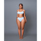 High Waist Bikini Breathable Shoulder Strap Two Piece Swimsuit.