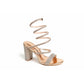 Spring-Around Rhinestone Decor High Heel Sandals,