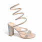 Spring-Around Rhinestone Decor High Heel Sandals,