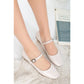 Round Toe Flat Cute Sweet Pumps.