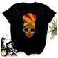 African Diva Queen Graphic Print T-Shirt.