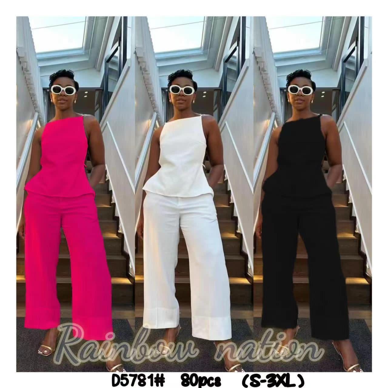 Office Commuting Sleeveless Two-Piece Set.
