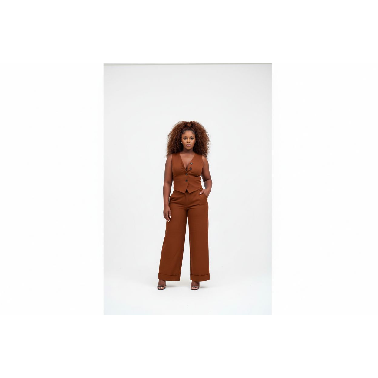 Sexy Crop Top and Long Pants Two Piece Set.