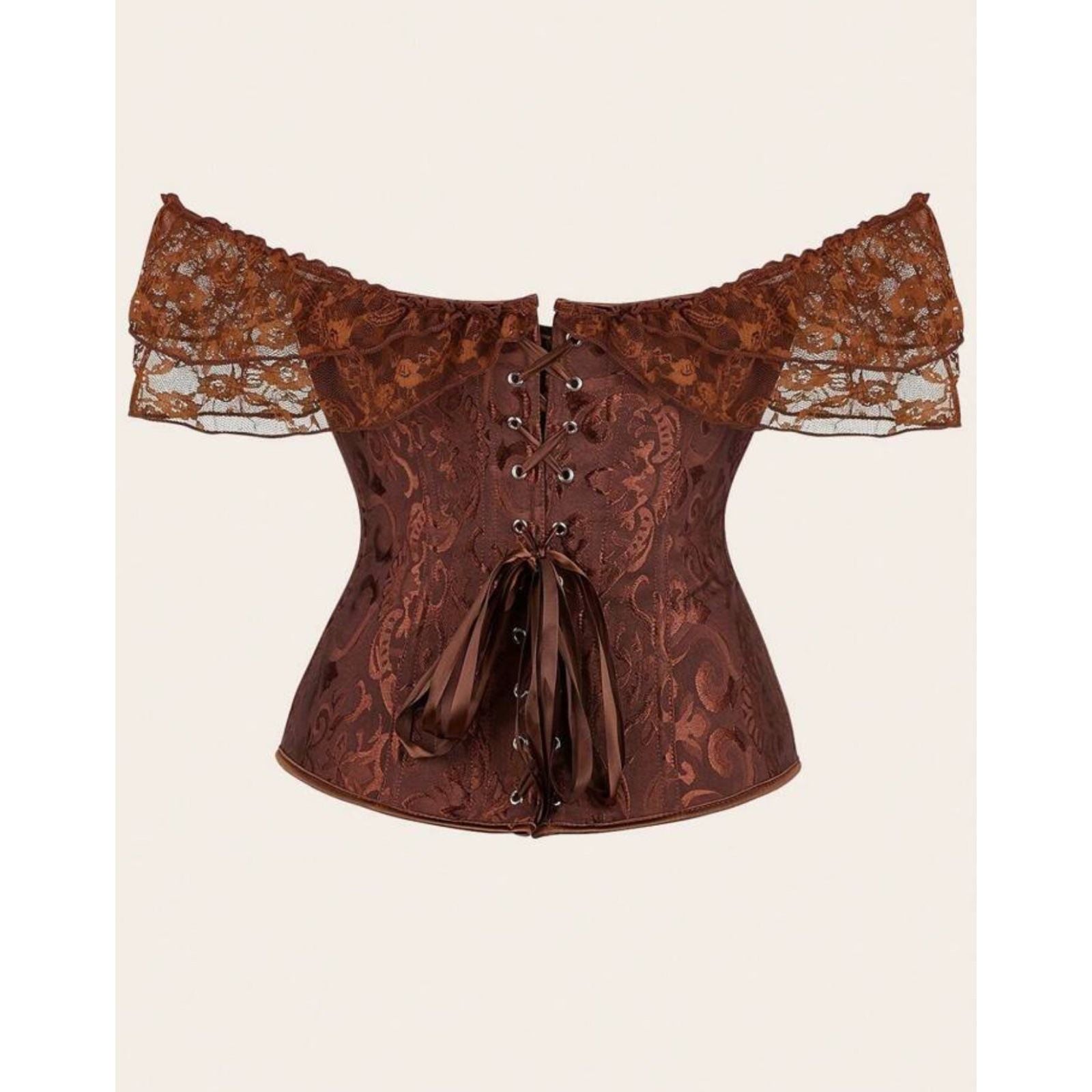 Women's corset with waist and lace sleeves. – YELLOW SUB TRADING