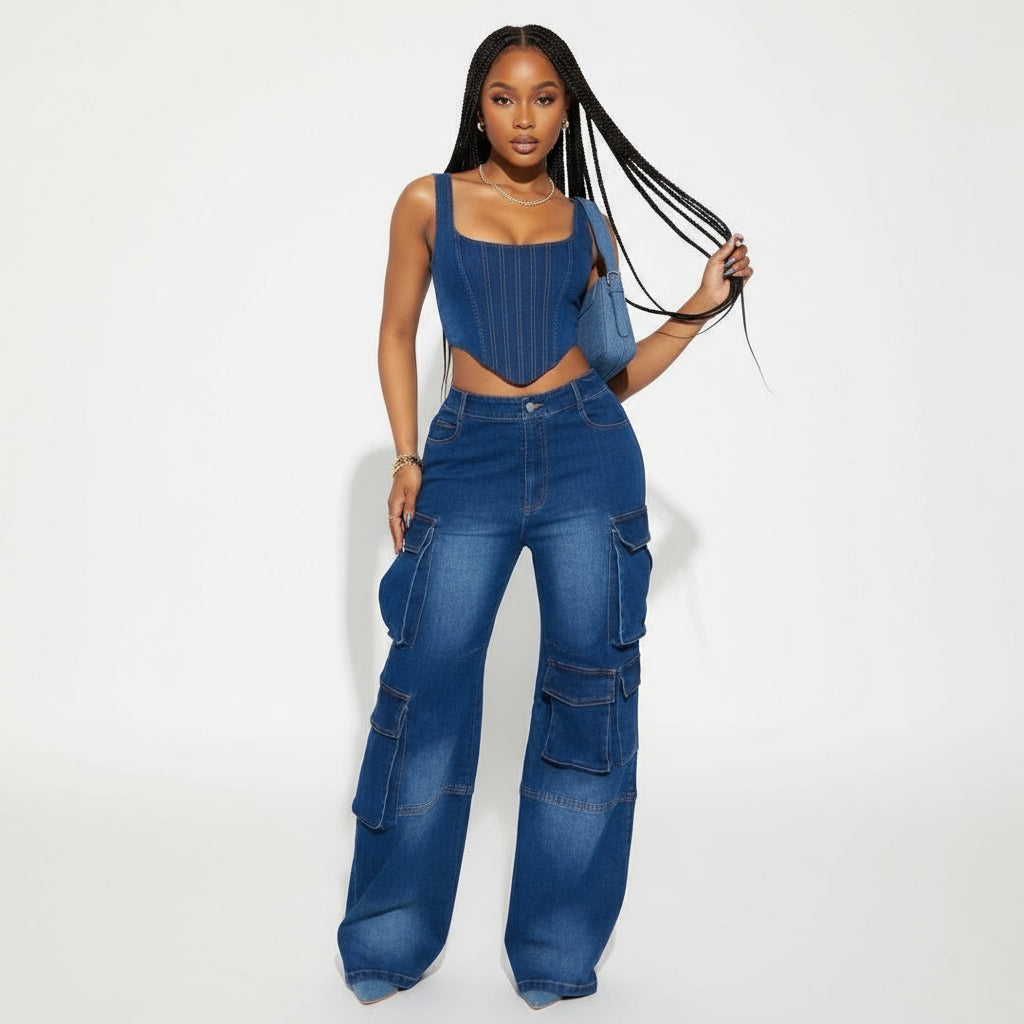 Bell-Bottoms Cargo Denim.