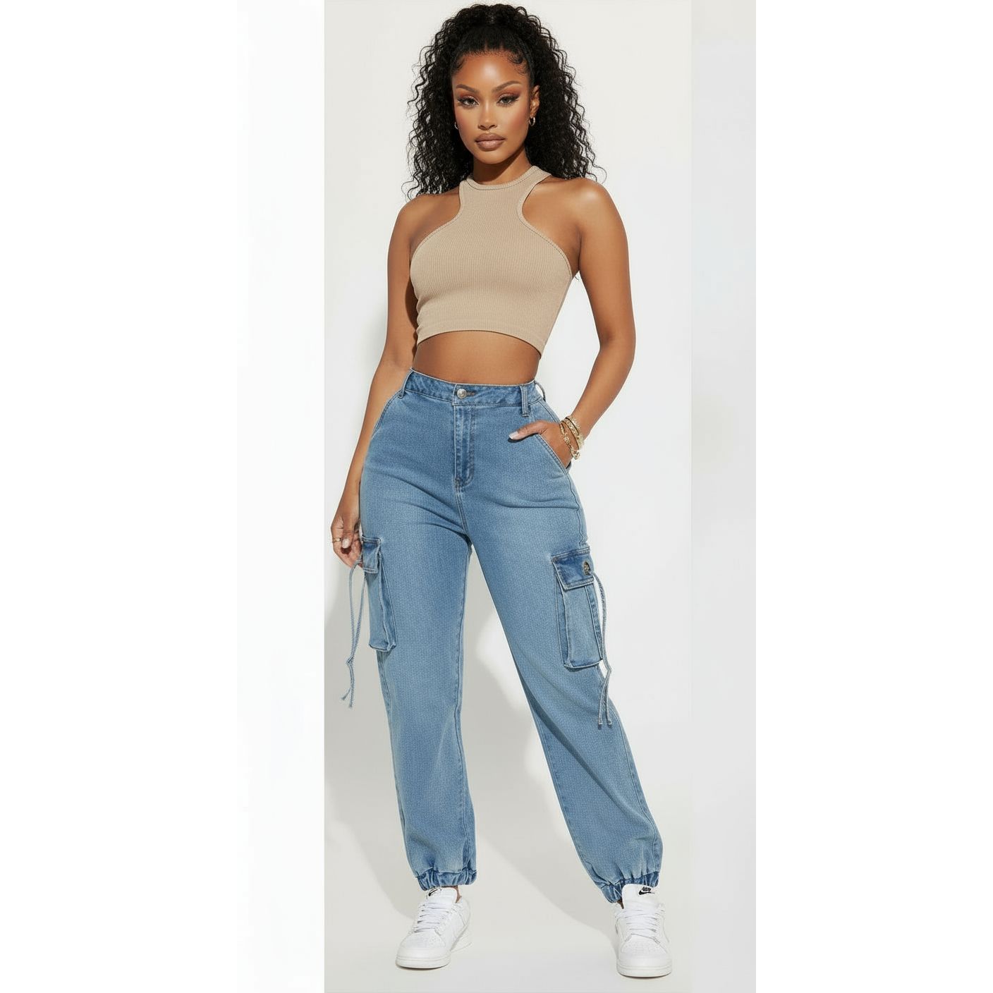 Cargo Denim Joggers.