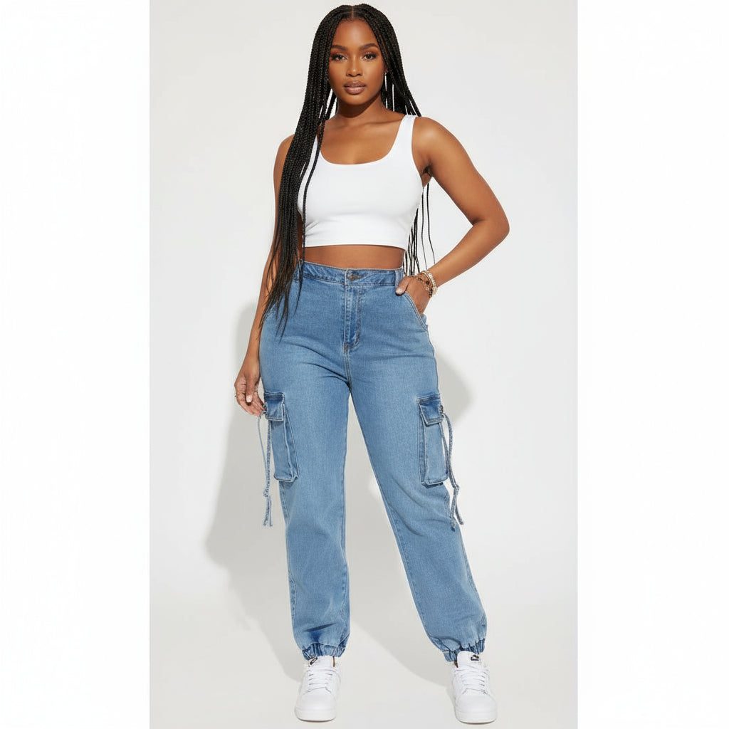 Cargo Denim Joggers.