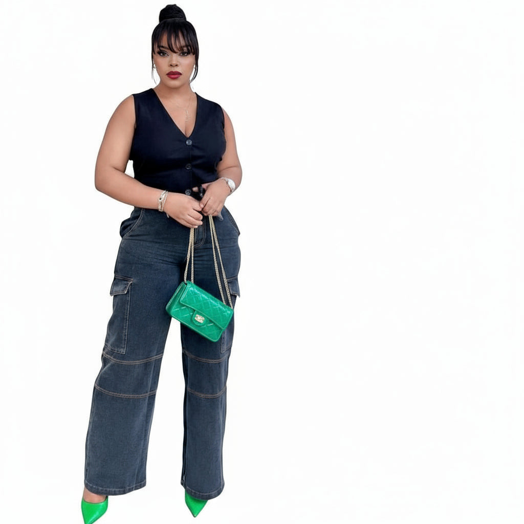 Plus Size Straight Leg Jeans.