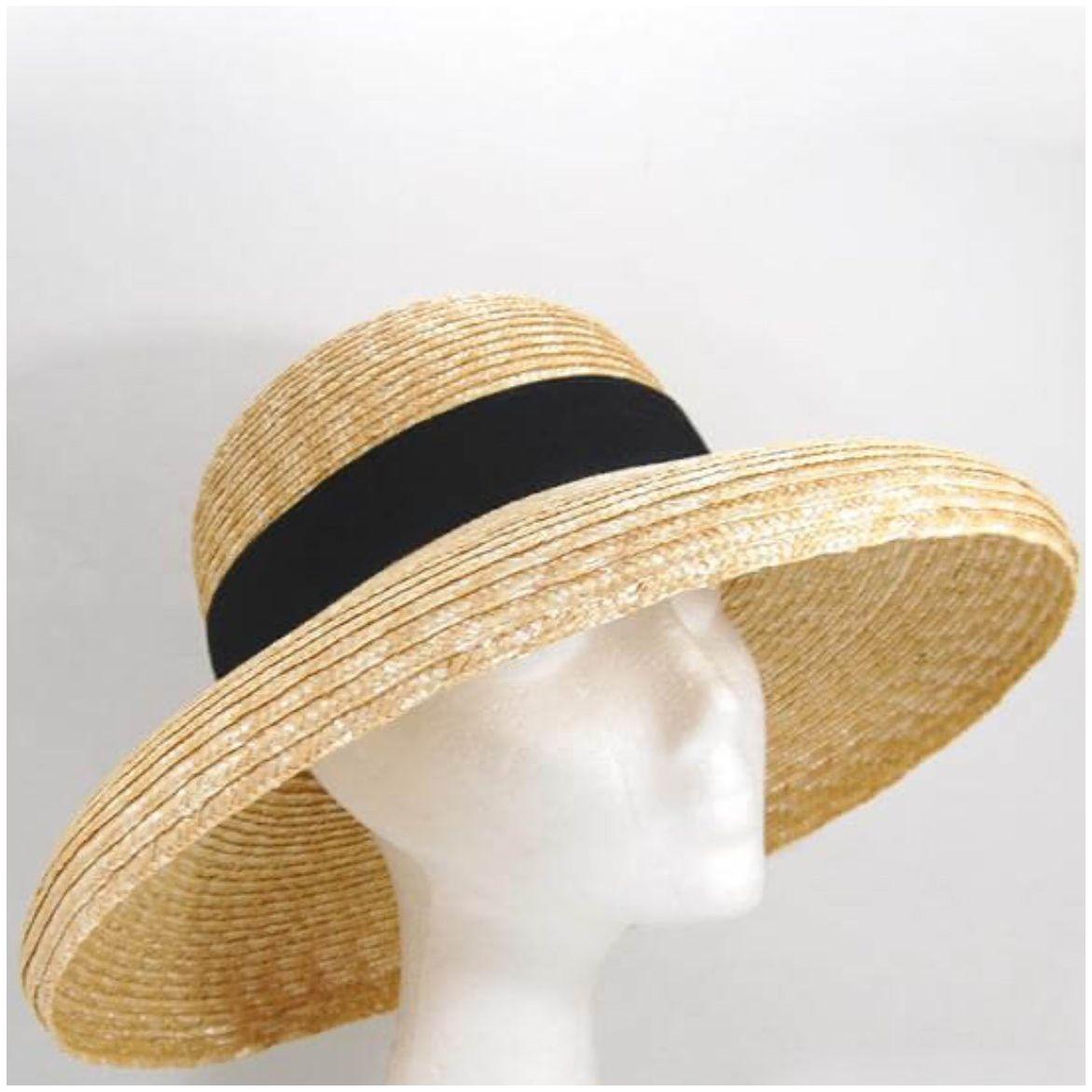Natural Wheat Straw Summer Beach Hat.