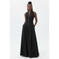 Round neck sleeveless long dress.