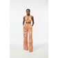 Sexy Summer Loose Women's Zebra Stripe Wide-Leg 2pcs set