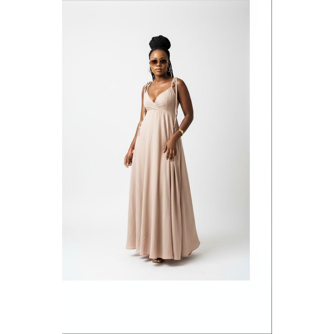 Satin Long Prom Unique Sleeveless Dress.