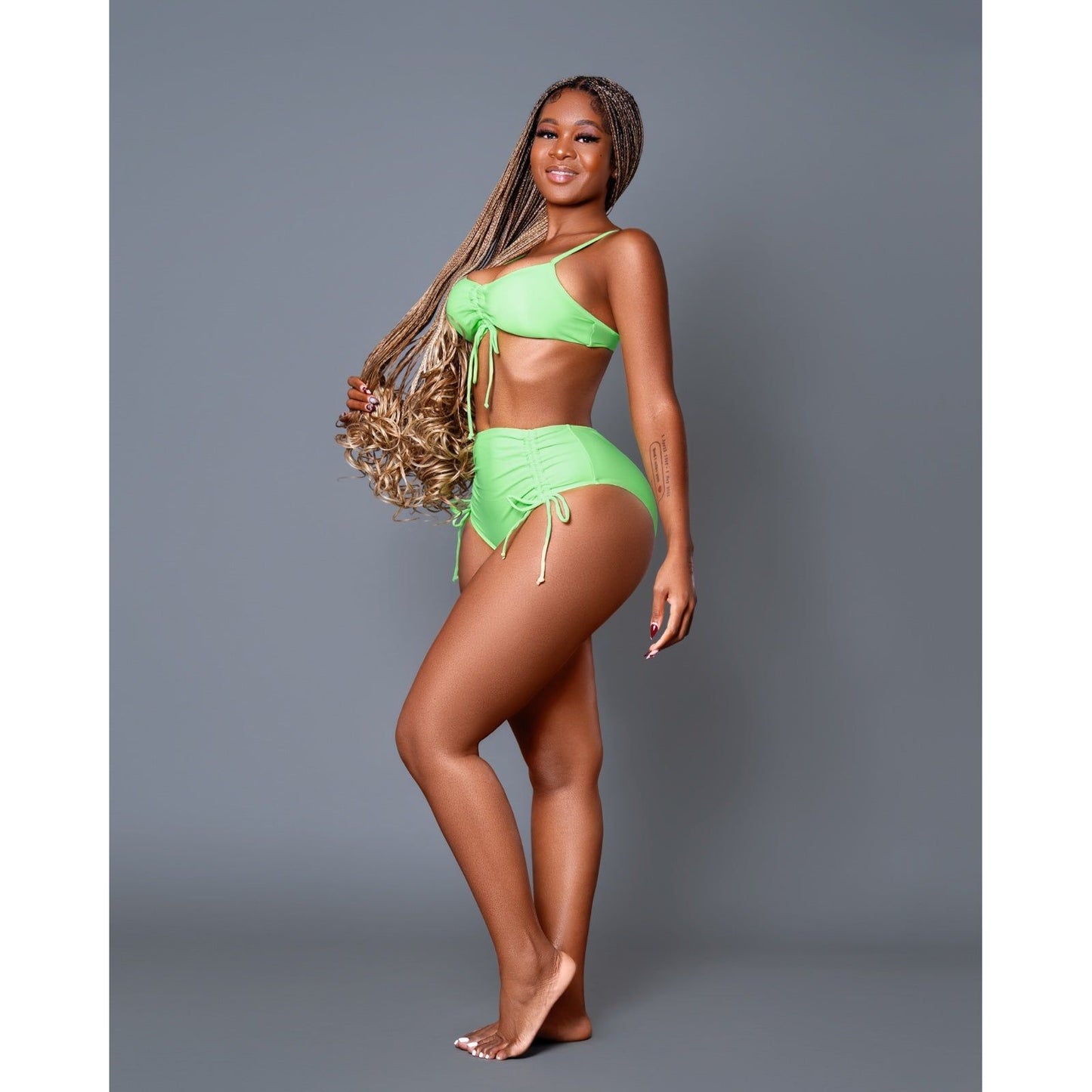 Plain Tie Knot Sexy Bikini Set.