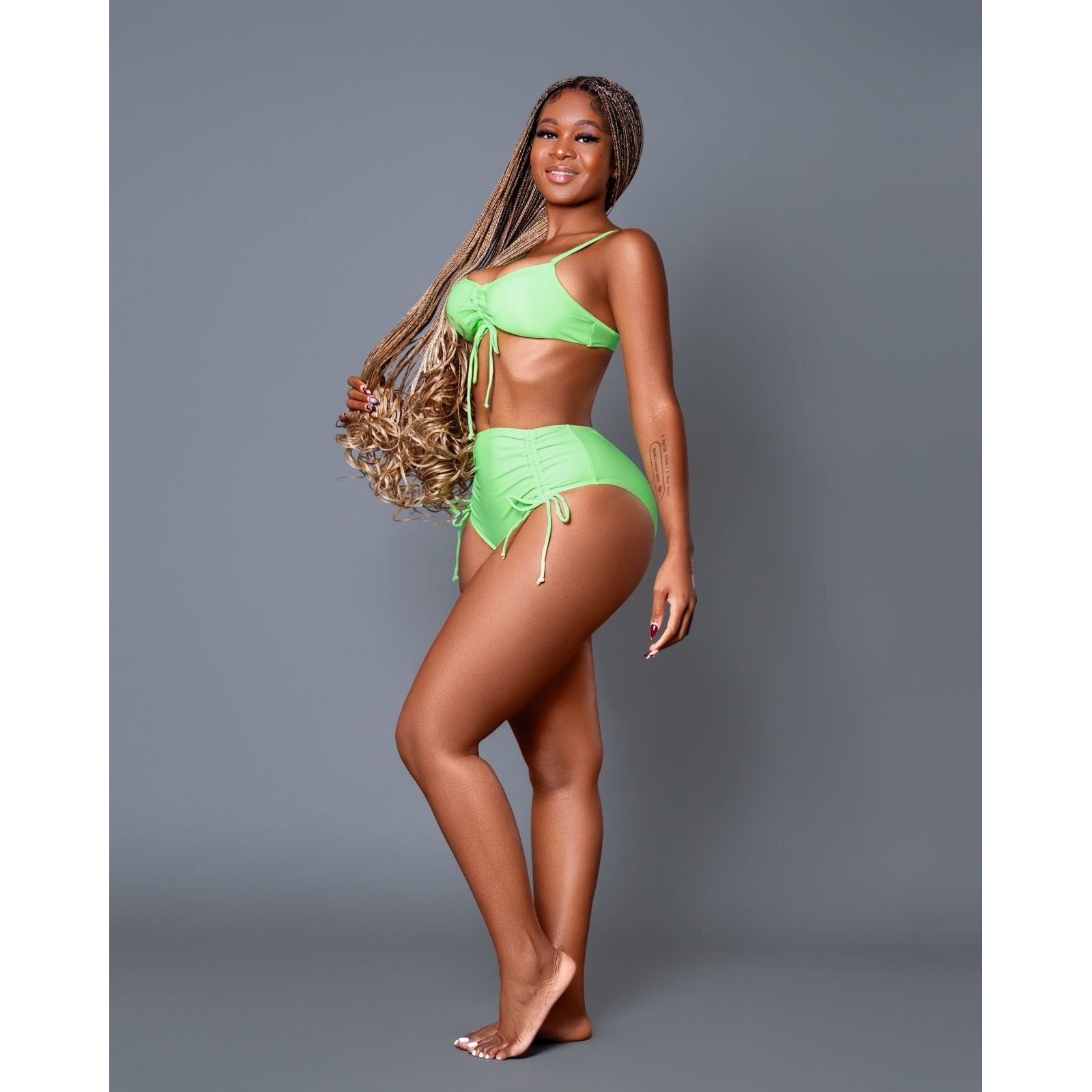 Plain Tie Knot Sexy Bikini Set.