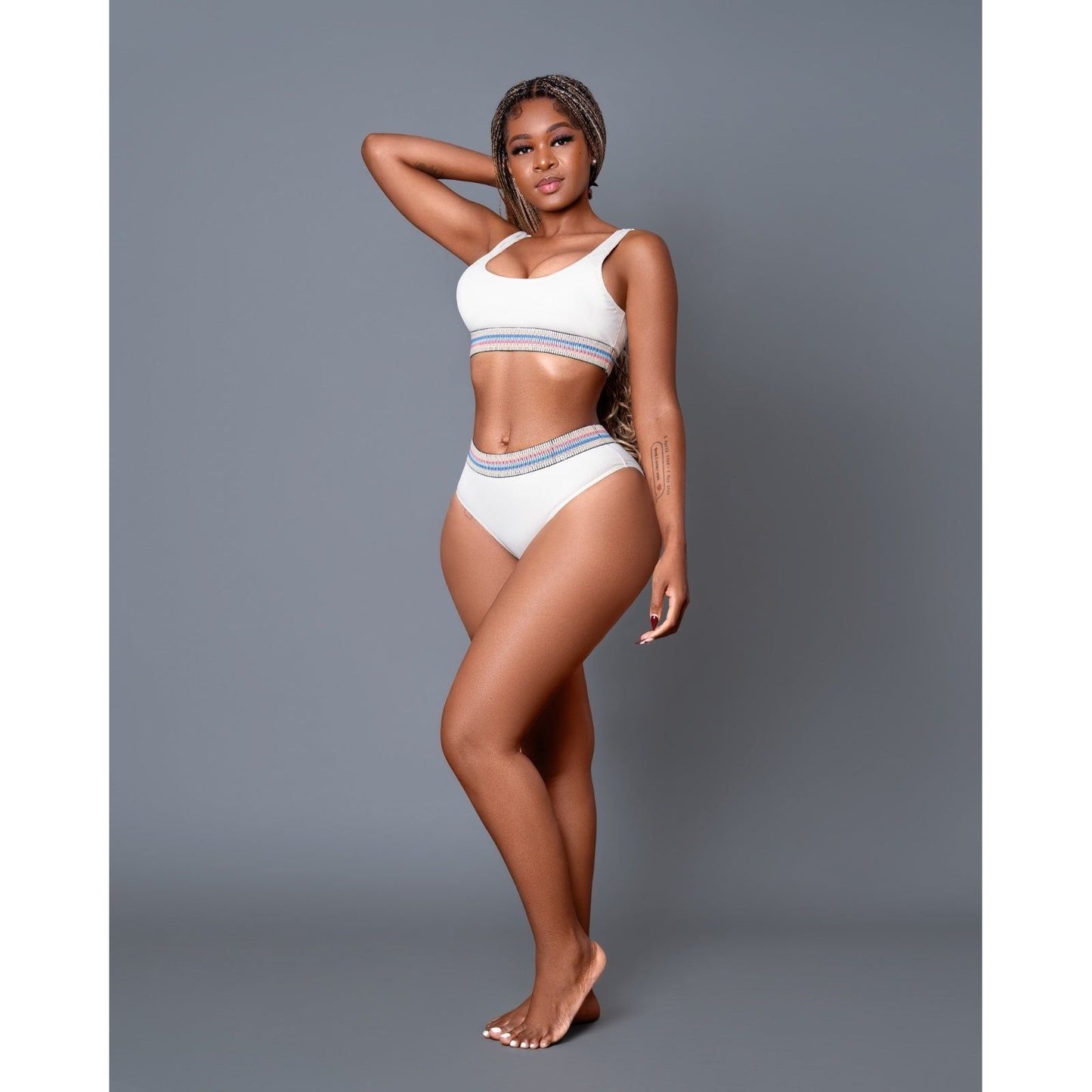 Party High-Waisted Bottoms Bikini Set.