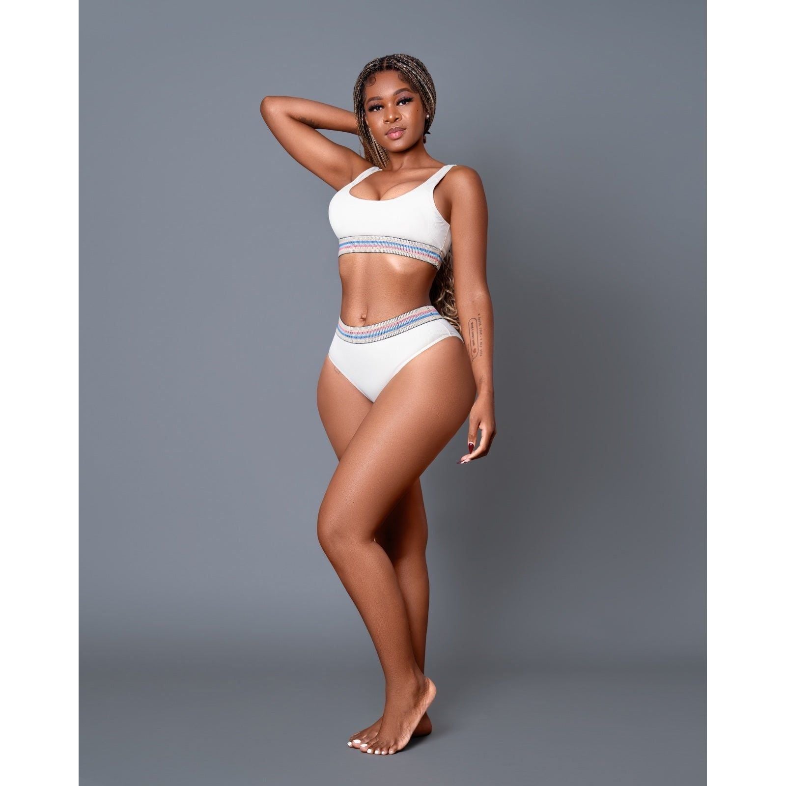 Party High-Waisted Bottoms Bikini Set.