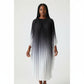 Plus Size High-End Elegant Ombre Pleated Maxi Dress