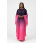 Plus Size High-End Elegant Ombre Pleated Maxi Dress