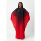 Plus Size High-End Elegant Ombre Pleated Maxi Dress