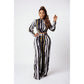 Plus Size Elegant Printed Two Piece Set.