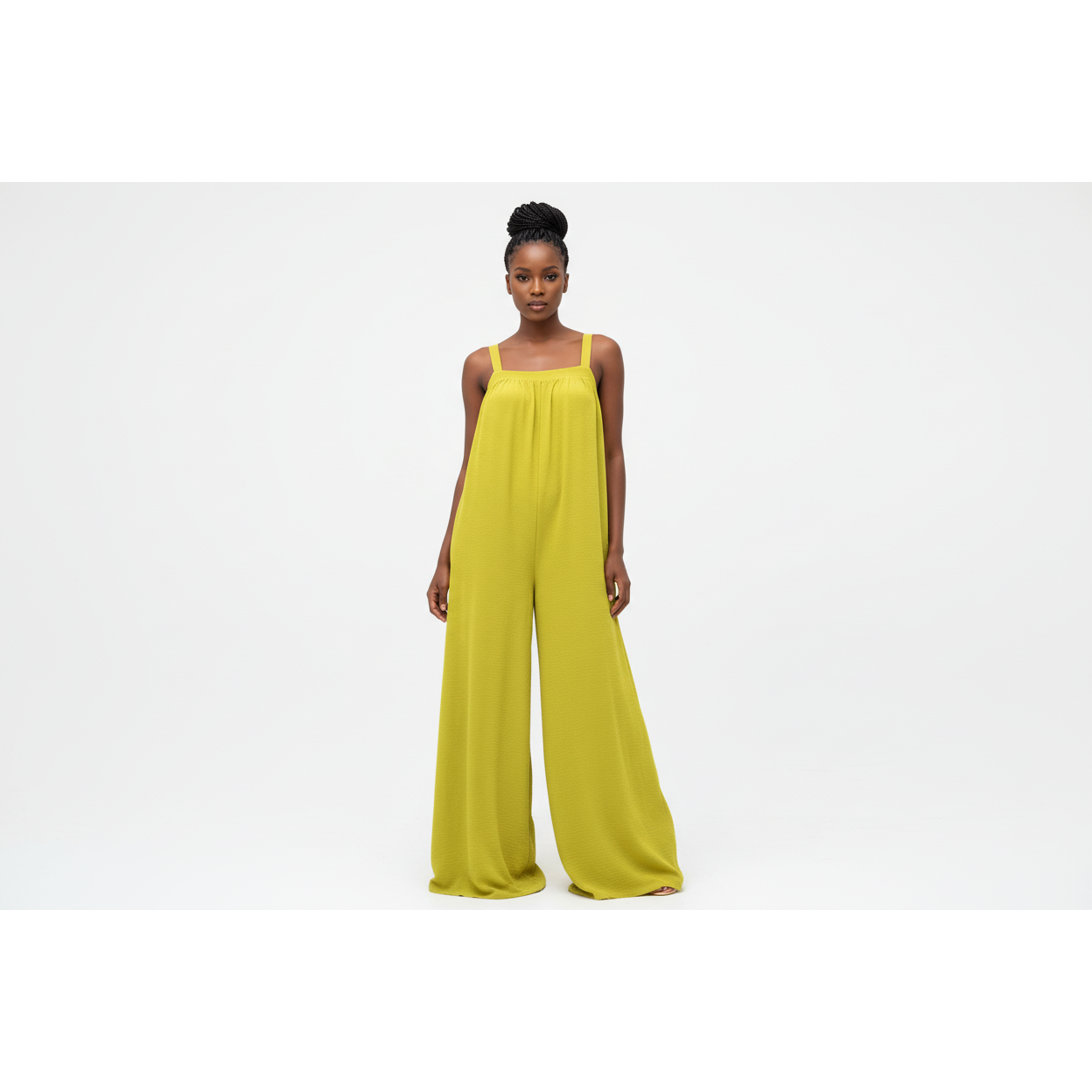 Wide Leg Sleeveless Jumpsuit.