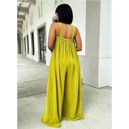 Wide Leg Sleeveless Jumpsuit.