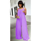 Wide Leg Sleeveless Jumpsuit.