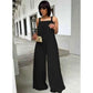 Wide Leg Sleeveless Jumpsuit.