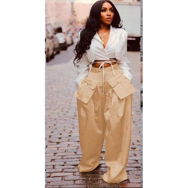 Vintage Side Pockets Cargo Pants