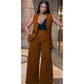Sleeveless Two-piece Waistcoat Pants Set,