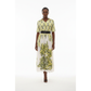 V-Neck Striped Floral Print Summer Dress.
