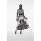 V-Neck Striped Floral Print Summer Dress.
