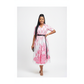 V-Neck Striped Floral Print Summer Dress.