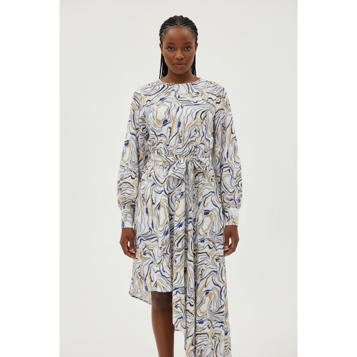 Curve Tropical Print Shirt Dress.