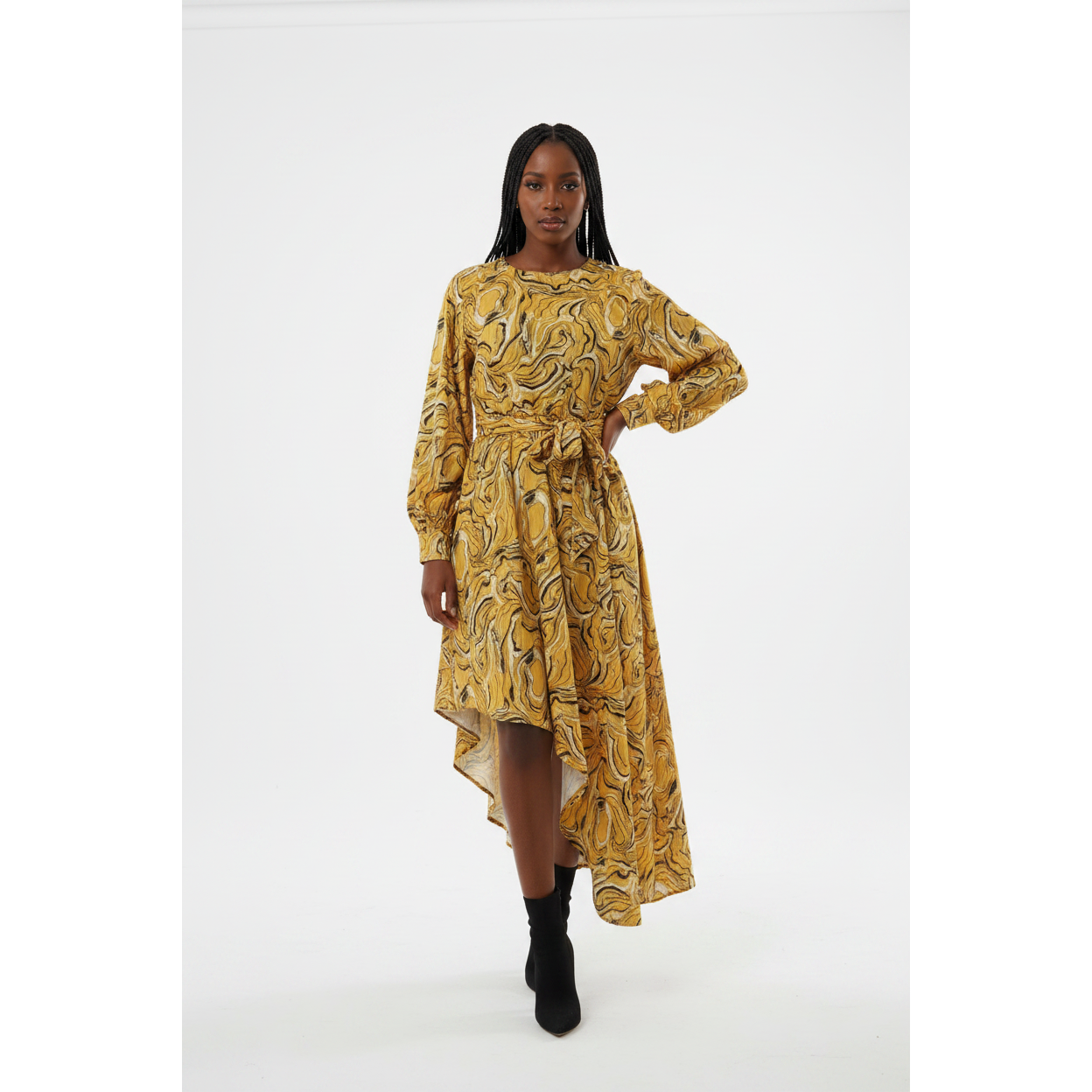 Curve Tropical Print Shirt Dress.