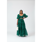 Short Sleeve Elegant Ruffles Crop Top & Maxi Skirt 2 Piece Set.