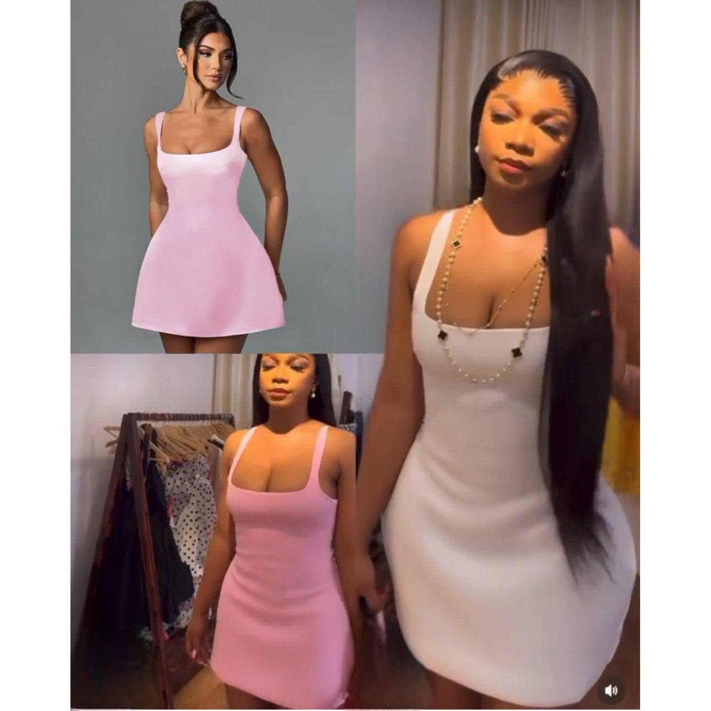 Square Neck Tennis Dresses for Women Golf Dress.