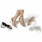Rhinestone Decor Point Toe Sculptural Heeled Pumps