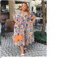 Plus Size Floral Midi Dress
