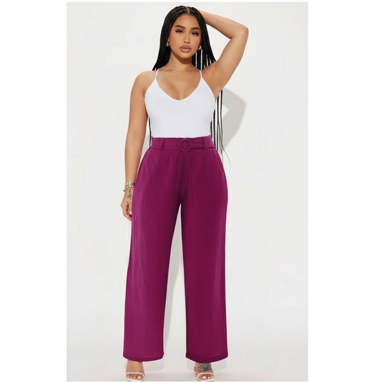 Women's High Waist Wide Leg Pants