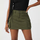Side Pockets Mini Skirt