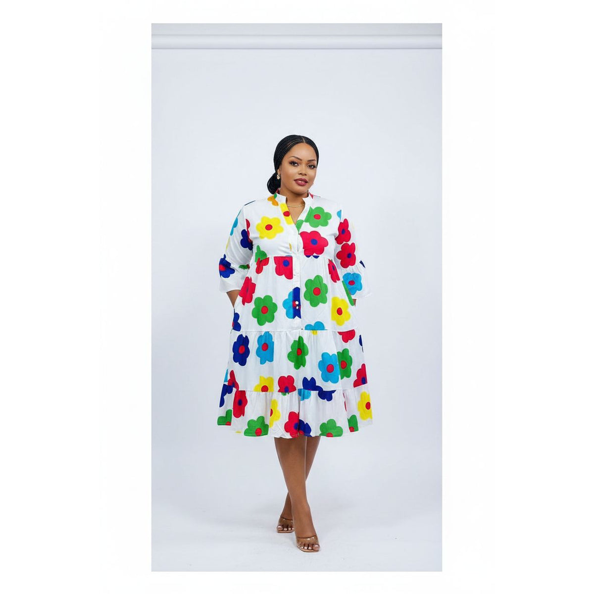 Long-sleeved Half-length Dress