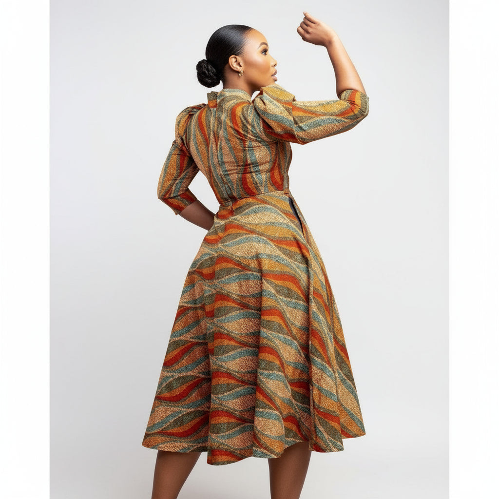 Dashiki Print Batik Sexy Long Dress