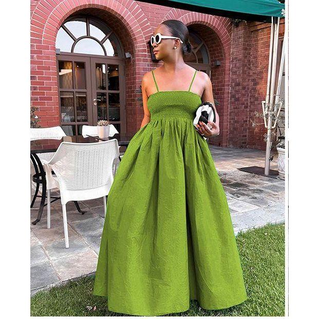 Solid Color Maxi Dress.