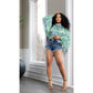 Sexy Chiffon Long Sleeve Top.