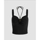 Tie Back Ruched Bust Tank Top