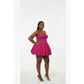 Pleated Waist Summer Mini Dress