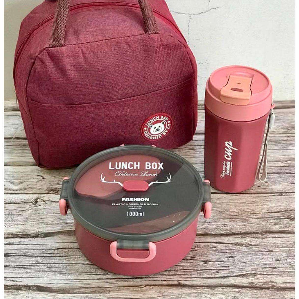 Round leakproof lunch box Combo.